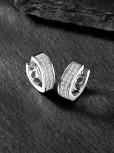 Peora Silver-Plated Contemporary Studs Earrings