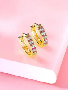 Peora Gold-Plated Contemporary Studs Earrings