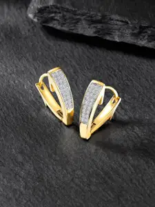 Peora Gold-Plated Contemporary Hoop Earrings