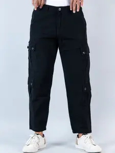 Tistabene Men Relaxed Mid Rise Linen Cargos Trousers