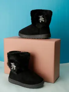 PASSION PETALS Girls Suede Winter Boots
