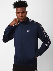 Reebok Men Classics Vector Tape Logo Printed Sporty Jacket