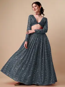 Vaidehi Fashion Embroidered Ready to Wear Lehenga & Unstitched Blouse With Dupatta