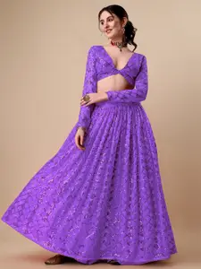 Vaidehi Fashion Embellished Ready to Wear Lehenga & Unstitched Blouse With Dupatta