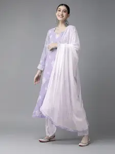 ADA Embroidered Chikankari Unstitched Dress Material