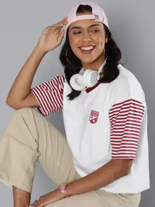 Harvard Pure Cotton Drop-Shoulder Sleeves T-shirt
