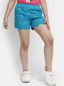 V-Mart Girls Self Design Cotton Shorts