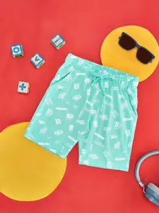 Pantaloons Junior Boys Typography Printed Cotton Shorts