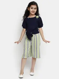 V-Mart Girls Pure Cotton T-shirt with Shorts