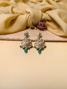 ABDESIGNS Women Trendy Gold-Plated Drop Earrings