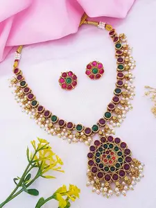 GRIIHAM Gold-Plated Reversible Necklace Set