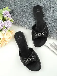 El Paso Embellished Open Toe Flats