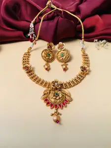 ABDESIGNS Gold-Plated Antique Necklace Set