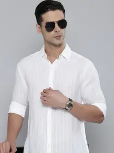Levis Slim Fit Pure Linen Self Design Striped Casual Shirt