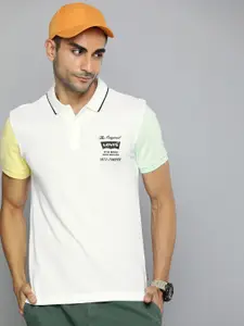 Levis Brand Logo Minimal Printed Detail Polo Collar Pure Cotton T-shirt