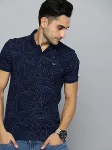 Levis Abstract Printed Polo Collar Pure Cotton T-shirt