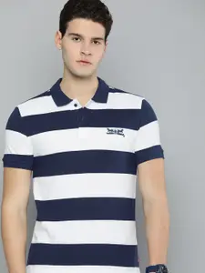 Levis Pure Cotton Striped Polo Collar T-shirt
