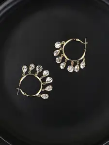 Adwitiya Collection Gold-Plated Classic Hoop Earrings