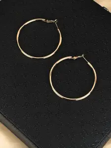 Adwitiya Collection Gold-Plated Classic Hoop Earrings