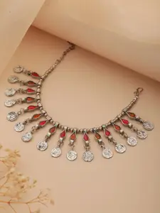Priyaasi Silver-Plated Oxidised Necklace