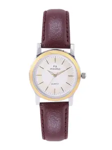 maxima Women Leather Straps Analogue Watch 60185LMLT