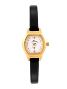 maxima Women Leather Straps Analogue Watch T-55410LMLY