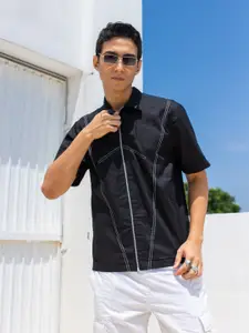 UNRL Boxy Fit Pure Cotton Casual Shirt
