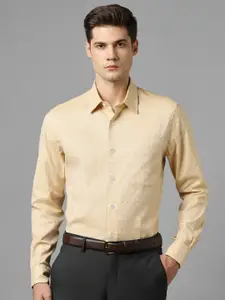 Louis Philippe Gods & Kings Slim Fit Self Design Giza Cotton Formal Shirt