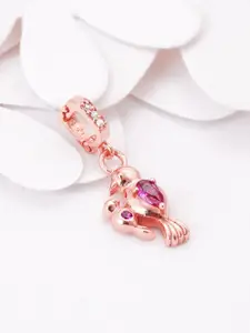 GIVA 925 Sterling Silver Rose Gold-Plated Gold Necklace Charms