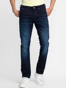 Being Human Men Mid Rise Clean Look Heavy Fade Whiskers Slim Fit Jeans