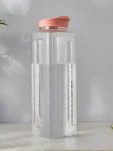 Home Centre Atlantis Pink & Transparent Plastic Water Bottle 2L