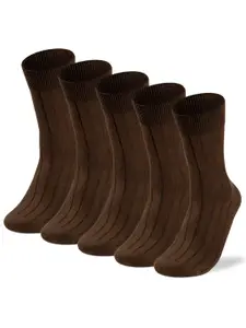 Supersox Solid Rib Combed Calf-Length Cotton Socks