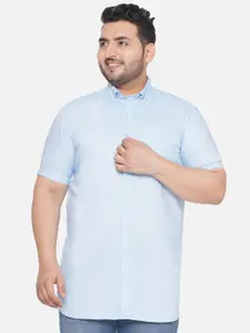 Santonio Plus Size Cotton Classic Opaque Casual Shirt