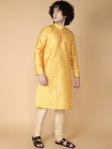 NAMASKAR Ethnic Motifs Printed Mandarin Collar Straight Kurta