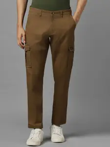 Louis Philippe Jeans Men Mid-Rise Cotton Slim Fit Cargos Trousers