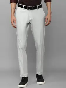 Louis Philippe Sport Men Textured Mid-Rise Slim Fit Trousers