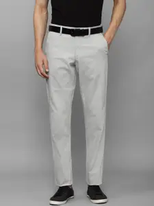 Louis Philippe Sport Men Mid-Rise Textured Cotton Slim Fit Trousers