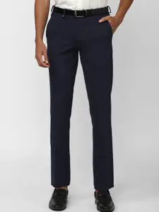 V Dot Men Mid Rise Skinny Fit Formal Trousers