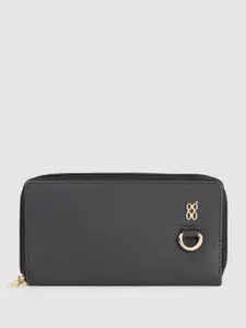 Baggit Women Solid PU Zip Around Wallet