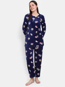V-Mart Floral Printed Pure Cotton Night suit