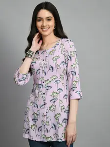 KALINI Floral Printed Straight Kurti
