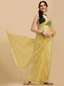 elora Striped Organza Bhagalpuri Saree With Blouse Piece