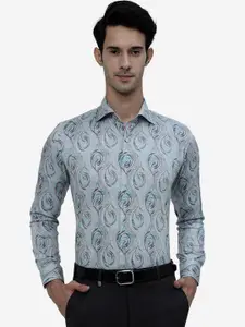 WYRE Slim Fit Abstract Printed Pure Cotton Formal Shirt