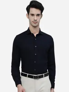 WYRE Striped Slim Fit Denim Cotton Formal Shirt