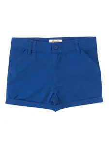 JusCubs Girls Mid-Rise Cotton Shorts