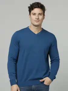 Celio V-Neck Long Sleeve Cotton Pullover