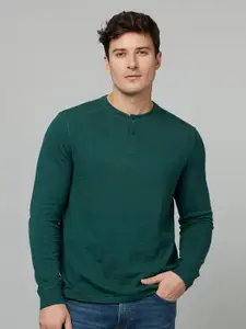 Celio Henley Neck Full Sleeve Pullover Sweater
