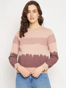 CAMLA Self Design Cotton Pullover Sweatshirt