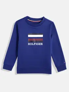 Tommy Hilfiger Boys Brand Logo Print Knitted Sweatshirt
