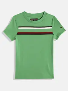 Tommy Hilfiger Boys Striped Pure Cotton T-shirt